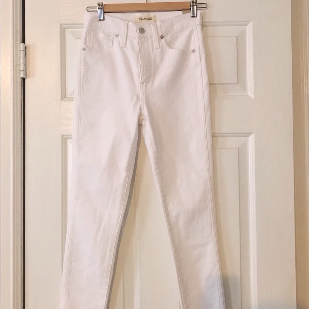 Madewell 10” High-Rise Skinny White Jeans
